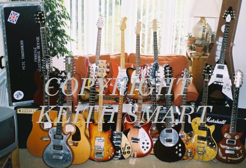 keith smart's guitar collection, Zemaitis, Gibson, Rickenbacker, Fender, Eggle